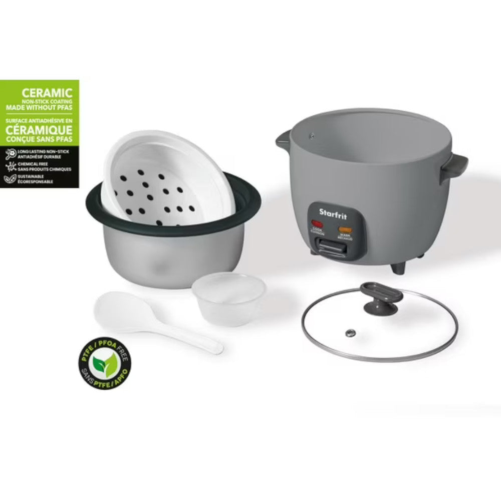 Cuiseur à riz Starfrit de 10 tasses avec revêtement en céramique (24739)