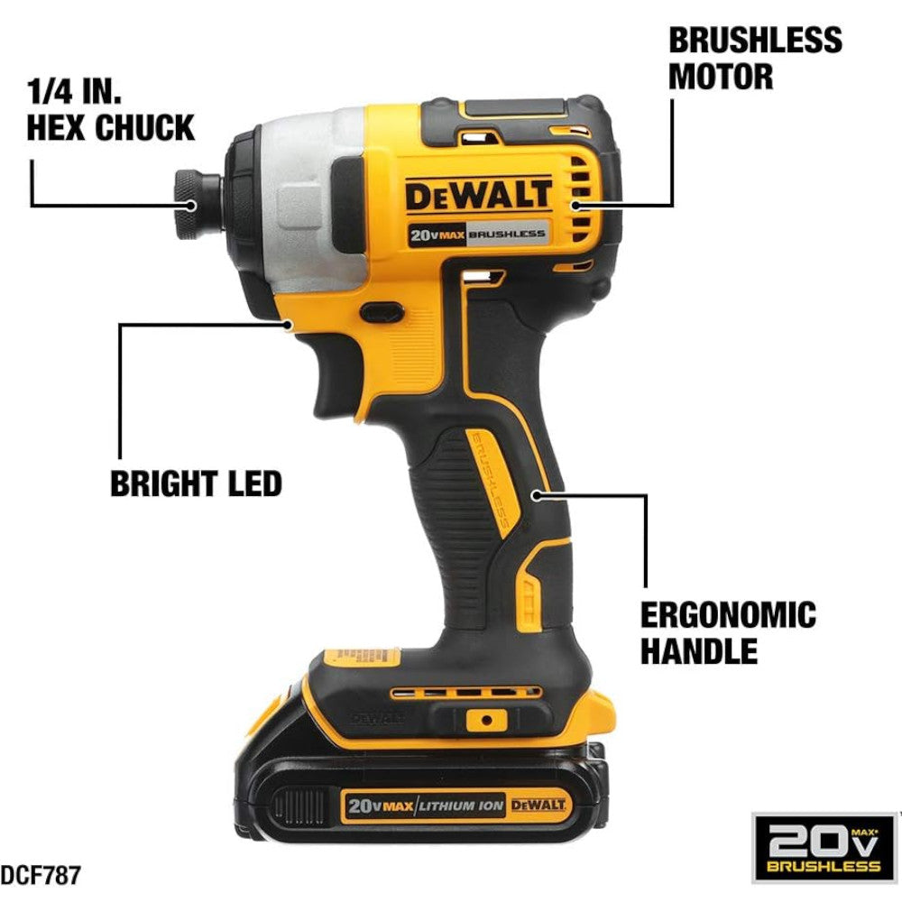 Dewalt Power Tools Combo Kit, 20V MAX* Cordless Drill and Impact Driver (DCK277C2G3)
