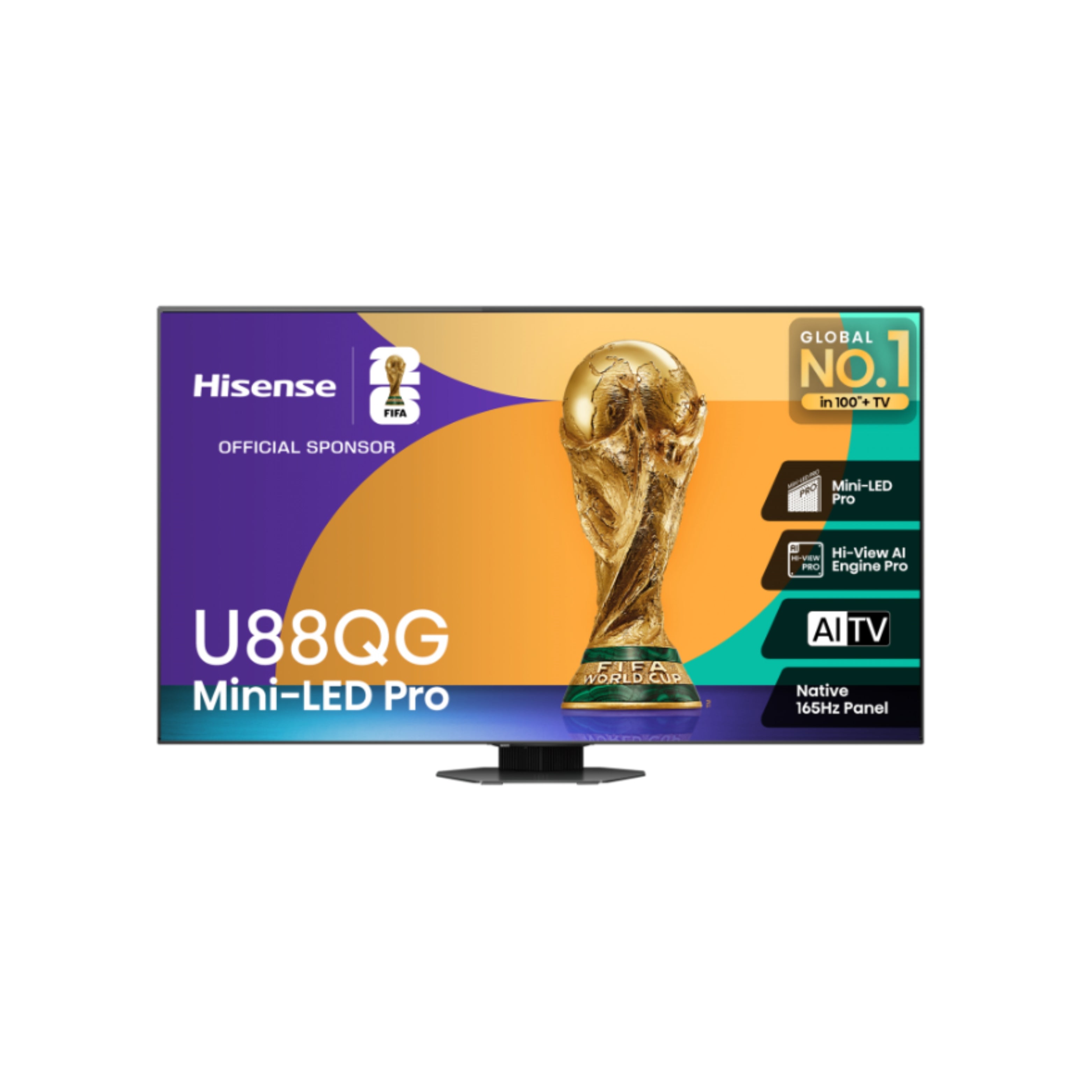 Téléviseur Hisense 65'' 4K UHD QLED Mini-LED PRO Google TV - 165Hz (65U88QG)