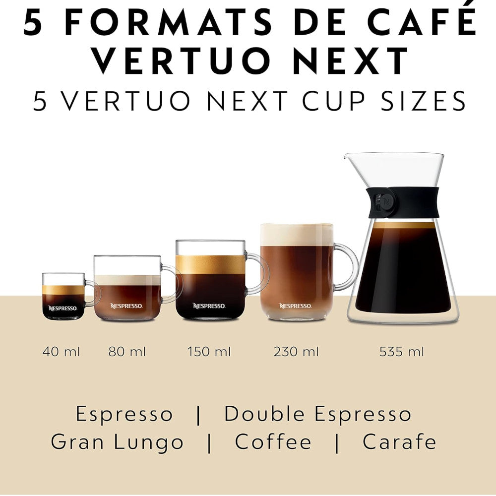 Nespresso Vertuo Next Chrome Coffee and Espresso Machine (ENV120)