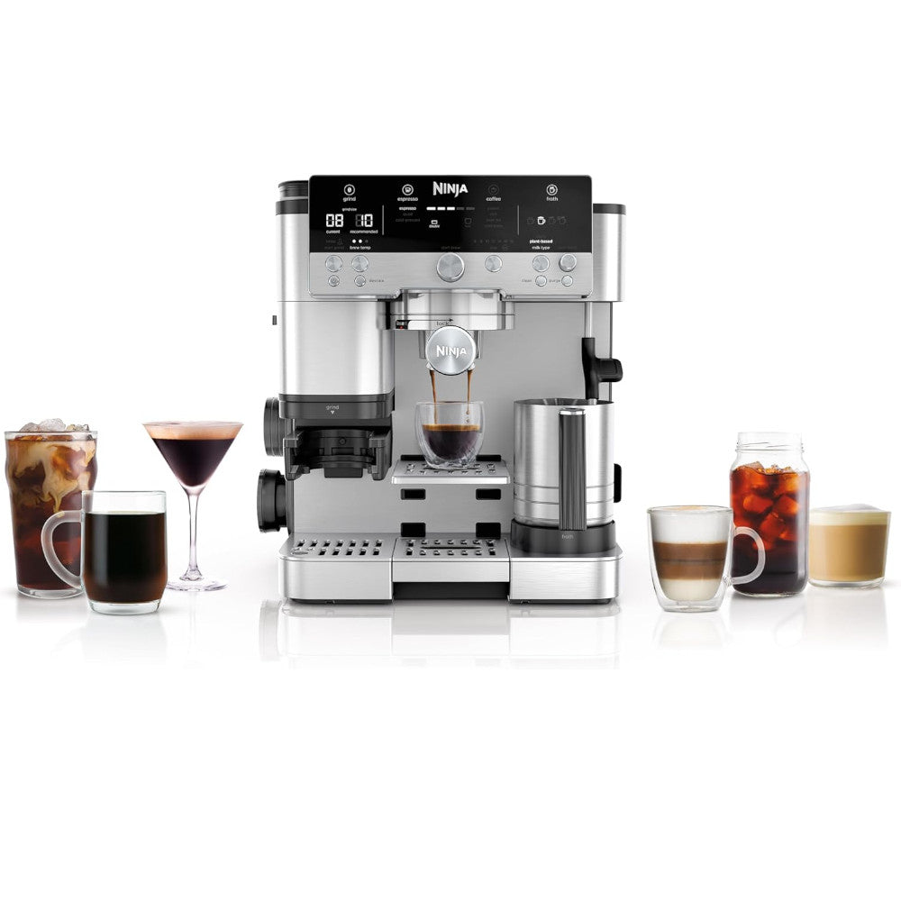 Ninja Premier Series Espresso Machine with Drip Coffee Maker and Iced Coffee — (ES655CCO) — RECERTIFIED