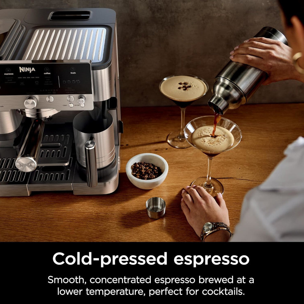 Ninja Premier Series Espresso Machine with Drip Coffee Maker and Iced Coffee — (ES655CCO) — RECERTIFIED