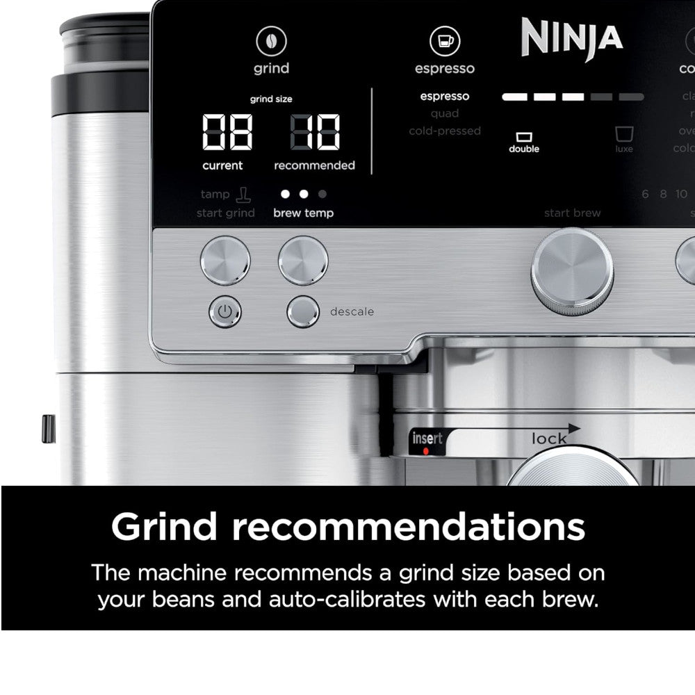 Ninja Premier Series Espresso Machine with Drip Coffee Maker and Iced Coffee — (ES655CCO) — RECERTIFIED