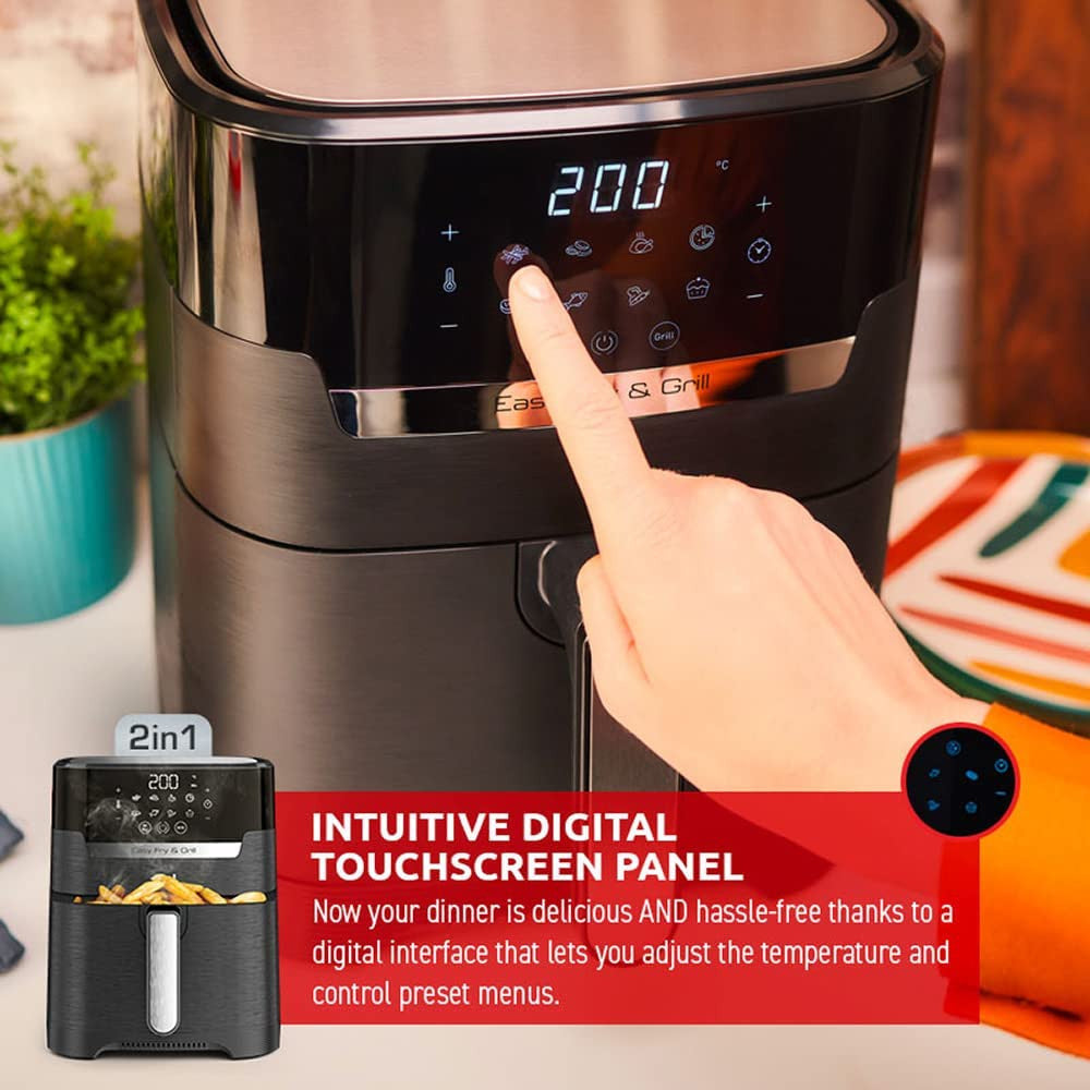 T-FAL 2-in-1 Digital Air Fryer 7-QT (EY505850) - New