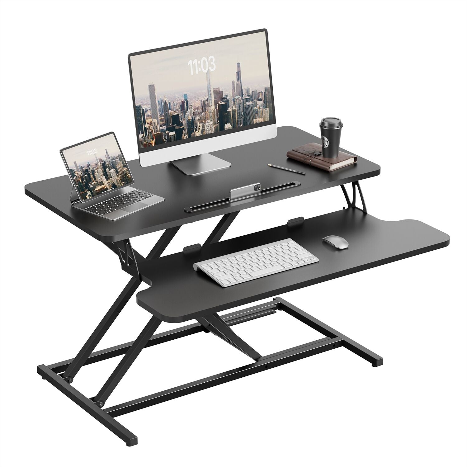 Ergomaker Adjustable Desktop Platform - Black 32''
