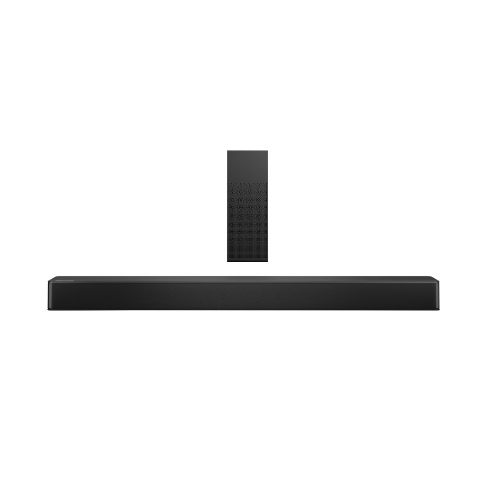 Barre de son Hisense 2.1 canaux avec haut-parleur d’extrêmes graves sans fil (HS2100) Boîte ouverte