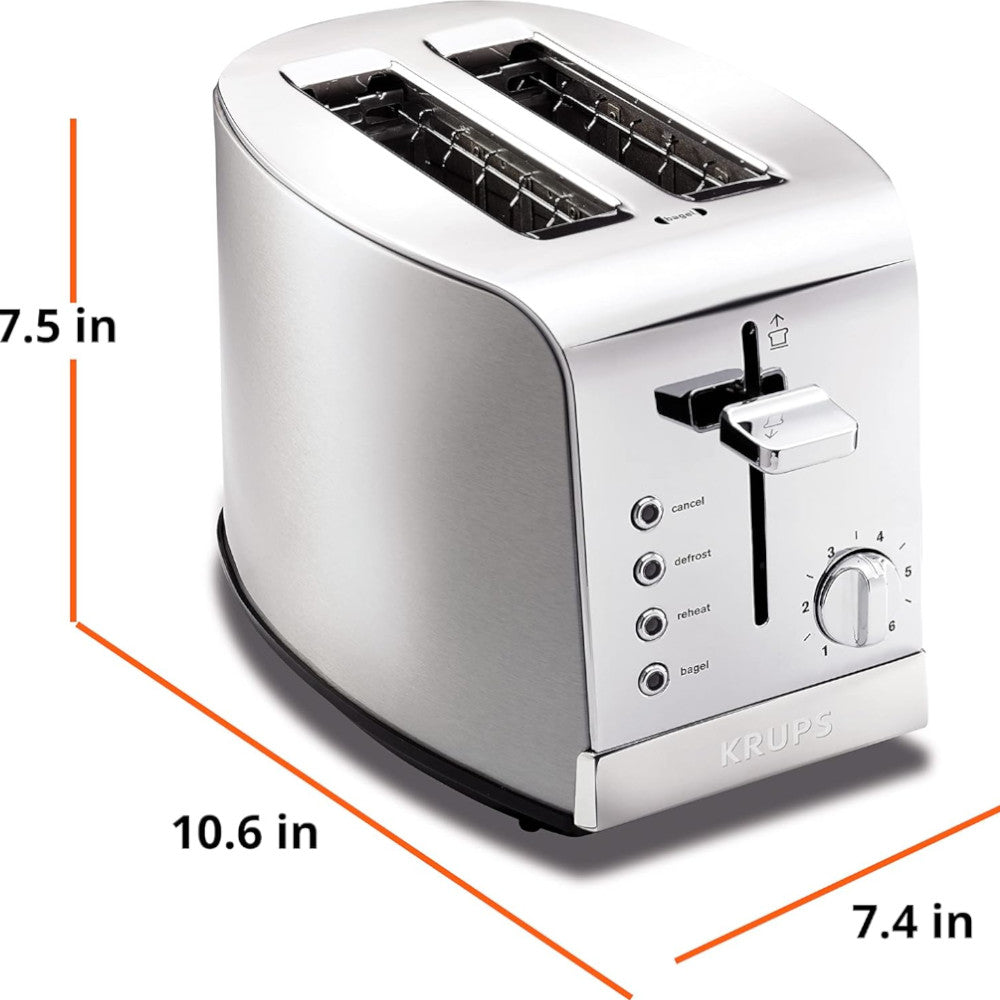 KRUPS 2-slice Stainless Steel Toaster (KH732D51)