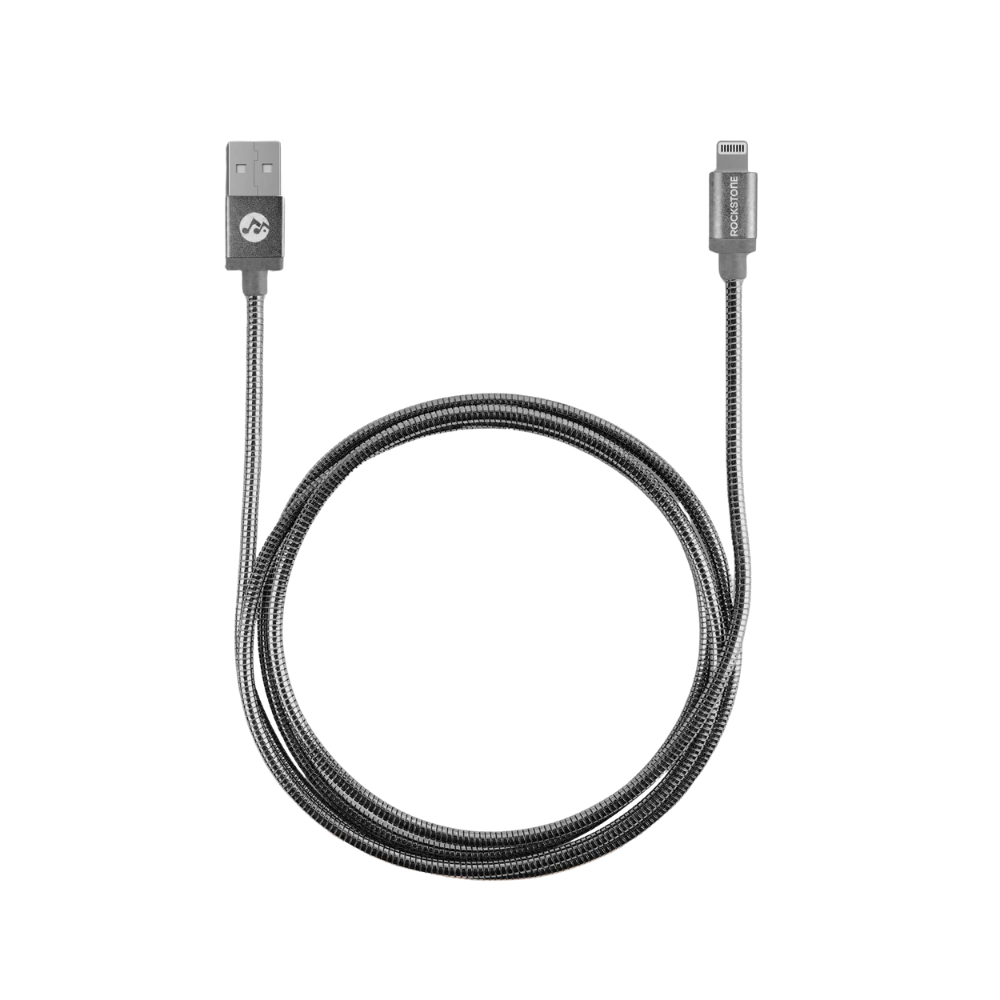 Câble métallique Rockstone tressé Type-C vers Lightning - 2 mètres