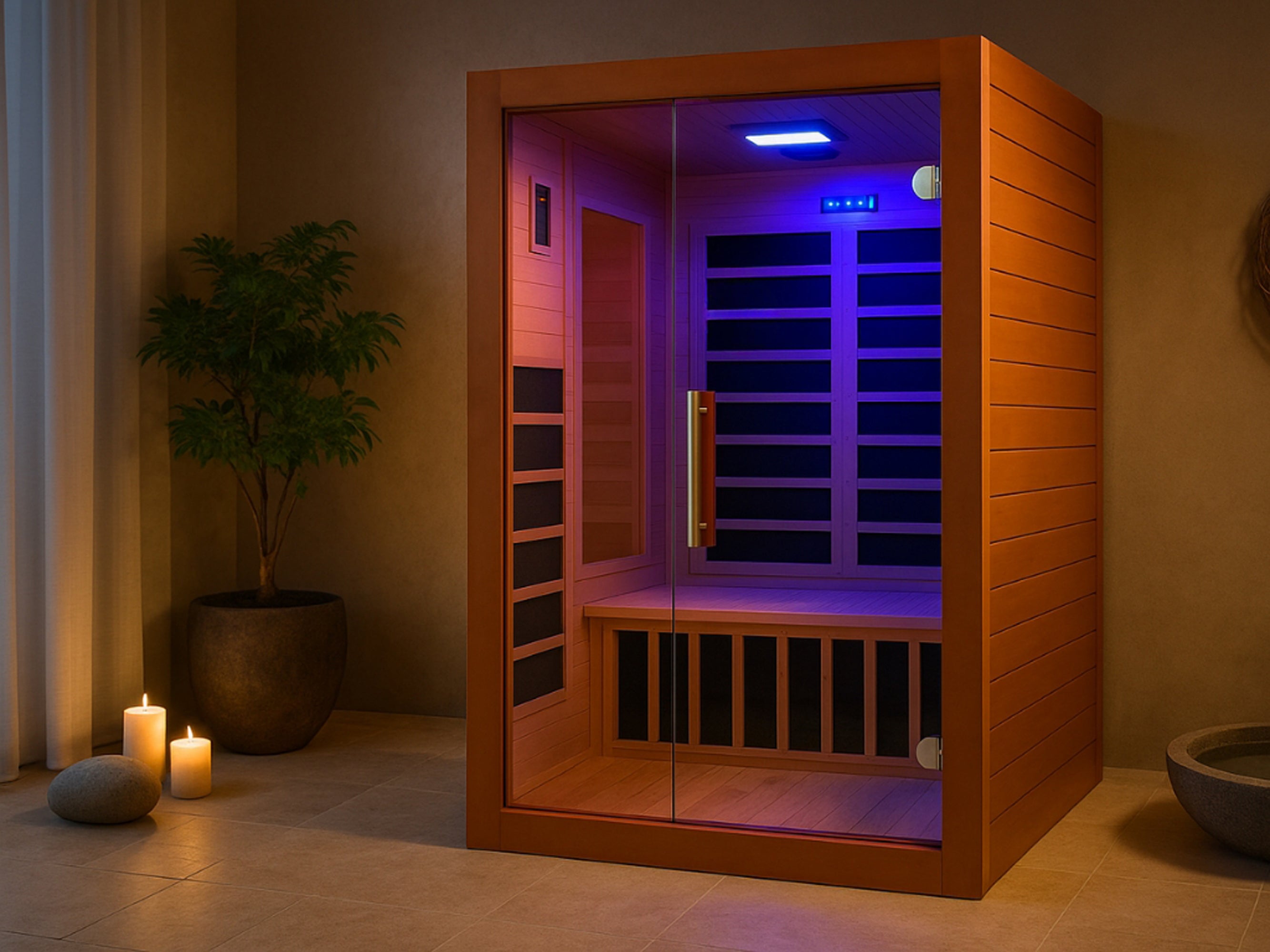 Westinghouse 2-Person Infrared Sauna with Carbon Heating Panels - Indoor Use Only (WES43-1700)