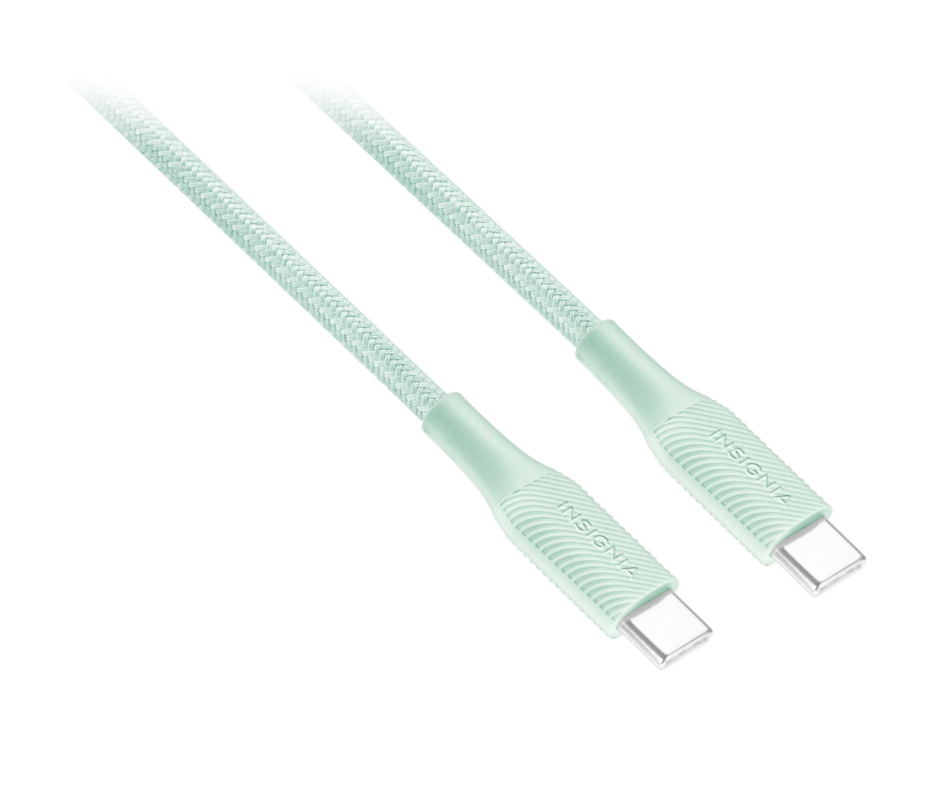 Câble tissé USB-C à USB-C de 1,5 m (4,9 pi) d'Insignia (NS-MCCC5GR22-C)